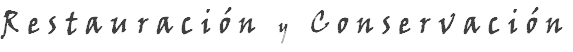 R e s t a u r a c i ó n   y   C o n s e r v a c i ó n